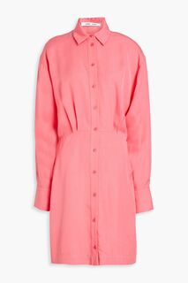 Платье-рубашка мини из крепдешина Liocell Liz SAMSØE Φ SAMSØE, розовый