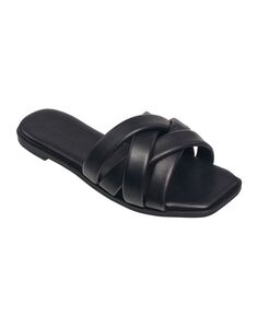 Женские пляжные сандалии на плоской подошве с ремешками French Connection, черный