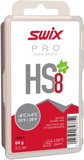 Красный воск HS8 для температуры от 25 до 39 градусов F — 60 г Swix