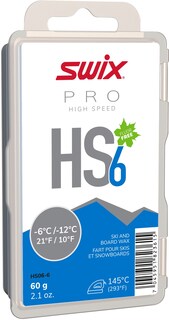 Синий воск HS6 для температуры от 10 до 21 градуса F — 60 г Swix