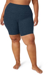 Байкерские шорты с высокой талией Spacedye — женские размеры больших размеров Beyond Yoga, синий