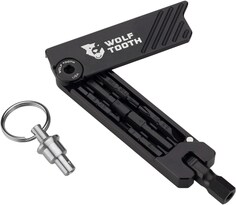 Многофункциональный велосипедный шестигранный ключ на 6 бит с брелоком Wolf Tooth Components, черный