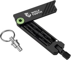 Многофункциональный велосипедный шестигранный ключ на 6 бит с брелоком Wolf Tooth Components, зеленый