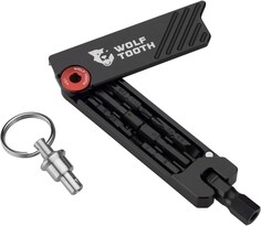 Многофункциональный велосипедный шестигранный ключ на 6 бит с брелоком Wolf Tooth Components, красный