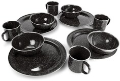 Настольный набор эмалированной посуды Pioneer - черный GSI Outdoors, черный