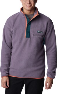 Флисовый пуловер Helvetia с полузастежкой - мужской Columbia, фиолетовый