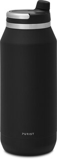 Вакуумная бутылка для воды Founder с крышкой Union Top - 32 эт. унция Purist, черный