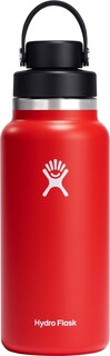 Вакуумная бутылка для воды с широким горлышком и гибкой крышкой - 32 эт. унция Hydro Flask, красный