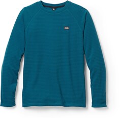 Рубашка с круглым вырезом Summit Grid с длинными рукавами — мужская Mountain Hardwear, синий