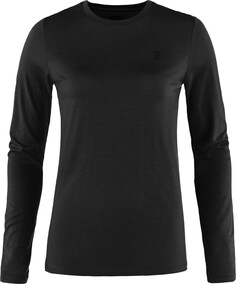 Шерстяная рубашка Abisko с длинными рукавами — женская Fjallraven, черный
