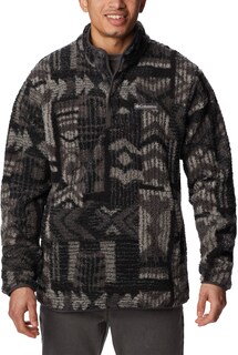 Флисовый пуловер Rugged Ridge II из шерпы — мужской Columbia, черный