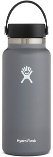 Вакуумная бутылка для воды с широким горлышком — 32 эт. унция Hydro Flask, серый
