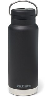 Изолированная бутылка для воды TKWide из переработанного сырья с закручивающейся крышкой — 32 эт. унция Klean Kanteen, черный