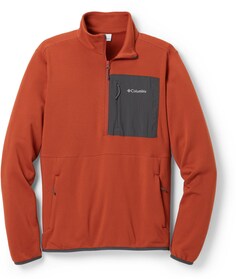 Пуловер с молнией до половины для похода – мужской Columbia, оранжевый
