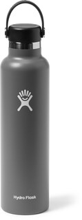 Вакуумная бутылка для воды со стандартным горлышком и гибкой крышкой — 24 эт. унция Hydro Flask, серый