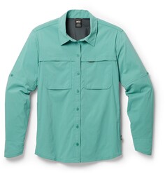 Однотонная рубашка с длинными рукавами Sahara — женская REI Co-op, зеленый