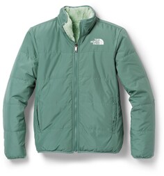 Двусторонняя утепленная куртка Mossbud Swirl — для девочек The North Face, зеленый