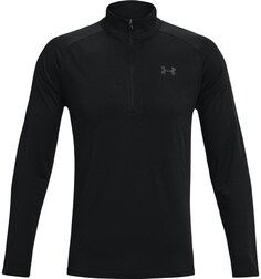 Рубашка Tech 2.0 с длинными рукавами и молнией до половины, мужская Under Armour, черный