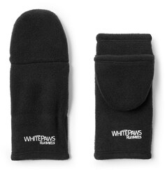 Двойные велюровые флисовые варежки WhitePaws RunMitts, черный