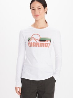 Футболка Coastal с длинными рукавами — женская Marmot, белый
