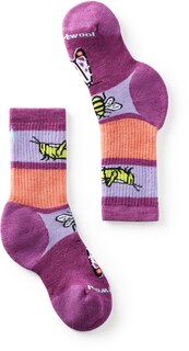 Носки Hike с полной подушкой и узором «Садовые жуки» — детские Smartwool, фиолетовый