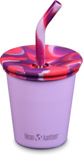 Детская чашка с соломенной крышкой - 10 эт. унция Klean Kanteen, фиолетовый