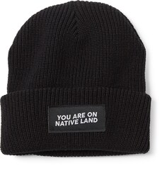 Зимняя шапка в рубчик «Ты на родной земле» Urban Native Era, черный