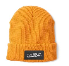 Зимняя шапка в рубчик «Ты на родной земле» Urban Native Era, желтый