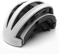 Один складной велосипедный шлем FEND, белый