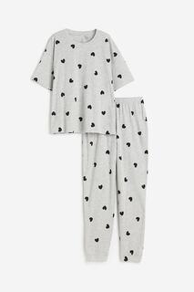 Пижама H&amp;M Jersey, серый H&M