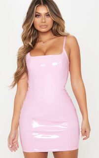 PrettyLittleThing Детское розовое облегающее платье из искусственной кожи