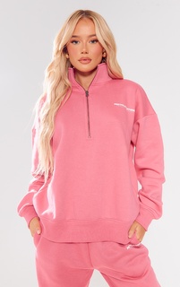 PrettyLittleThing Ярко-розовый свитер с принтом