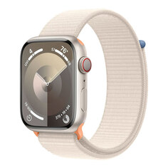 Умные часы Apple Watch Series 9 (GPS + Cellular), 45мм, Starlight Aluminum Case/Starlight Sport Loop - Onesize
