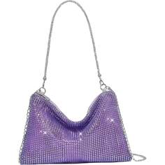 Вечерняя блестящая сумка со стразами Verdusa, фиолетовый/серебряный
