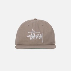 Бейсболка Stussy Basic Strapback, бежевый