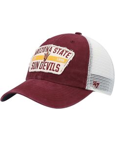 Мужская темно-бордовая кепка Arizona State Sun Devils Crawford Clean Up Trucker Snapback &apos;47 Brand