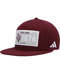 Мужская темно-бордовая шляпа Snapback Texas A&amp;M Aggies Founded adidas