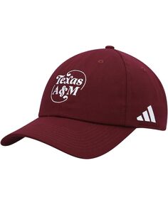 Мужская темно-бордовая регулируемая шляпа Texas A&amp;M Aggies с напуском adidas