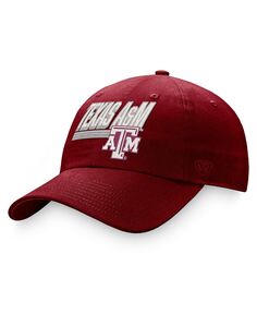 Мужская темно-бордовая регулируемая шляпа Texas A&amp;M Aggies Slice Top of the World