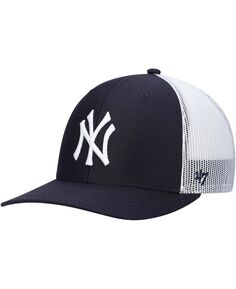 Мужская бейсболка с логотипом New York Yankees Primary Trucker Snapback &apos;47 Brand