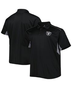 Мужская черная рубашка-поло Las Vegas Raiders Big and Tall Team Profile