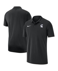 Мужская черная рубашка-поло Michigan State Spartans 2023 Coaches Performance Nike
