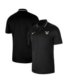 Мужская черная рубашка-поло Vanderbilt Commodores 2023 Sideline Coaches Performance Nike
