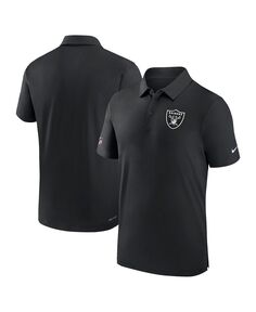 Мужская черная рубашка-поло Las Vegas Raiders Sideline Coaches Performance Nike