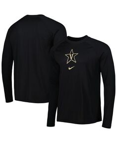 Мужская черная футболка Vanderbilt Commodores Spotlight Raglan Performance с длинным рукавом Nike