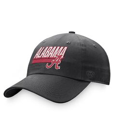 Мужская темно-серая регулируемая шляпа Alabama Crimson Tide Slice Top of the World