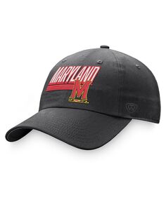 Мужская темно-серая регулируемая шляпа Maryland Terrapins Slice Top of the World