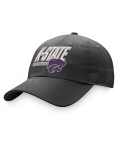 Мужская темно-серая регулируемая шляпа Kansas State Wildcats Slice Top of the World