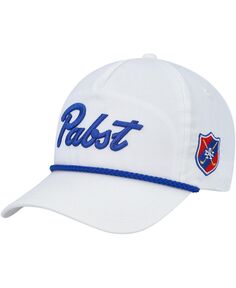 Мужская белая кепка Pabst с синей лентой и веревкой Snapback American Needle
