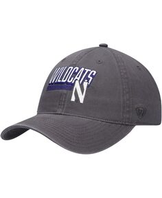 Мужская темно-серая регулируемая шляпа Northwestern Wildcats Slice Top of the World